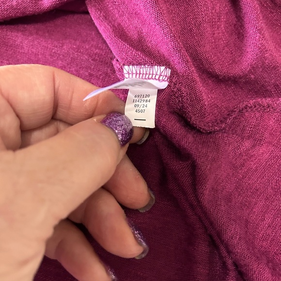 Lane Bryant Women’s Glitter Swing High Neck Tunic Tank Purple Size 22/24W Read. - Picture 8 of 9